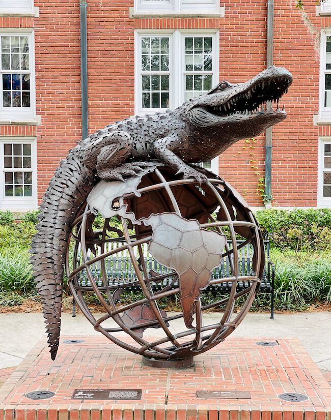 University of Florida alligator sculpture on campus